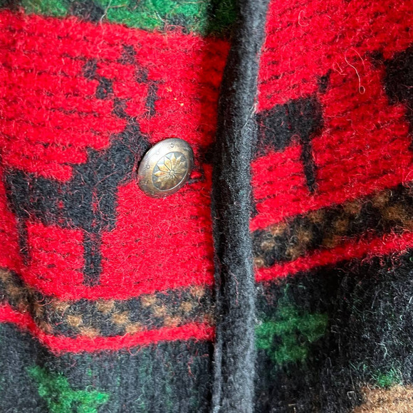 Vintage P.L. Greenes Pam Bauer Reindeer Fair Isle Wool Handmade Navajo Vest - Picture 5 of 6